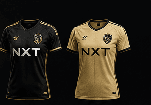 NXT SC away kit — jersey, shorts, and socks